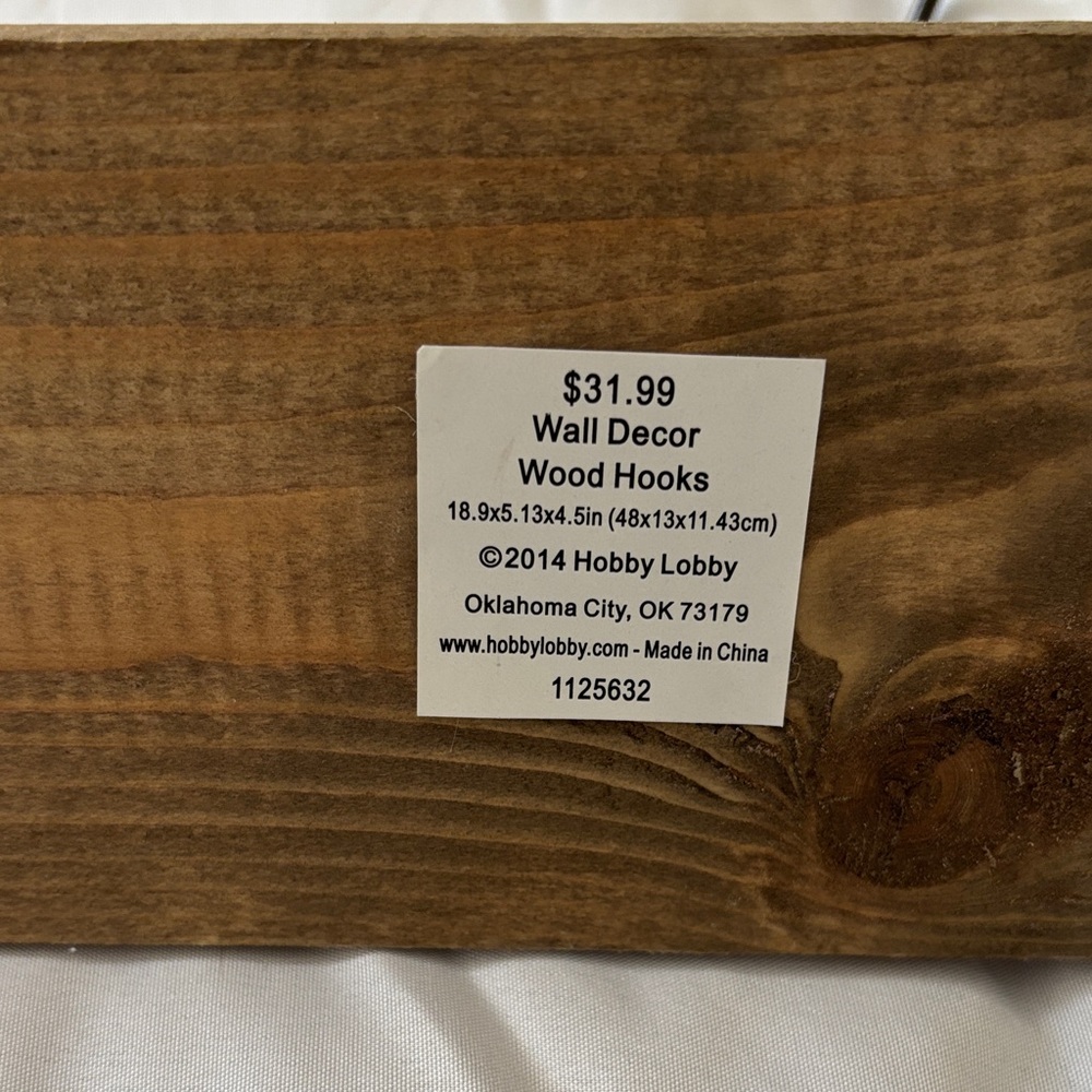 Rustic Wooden Wall Hooks - Picture 5 of 5